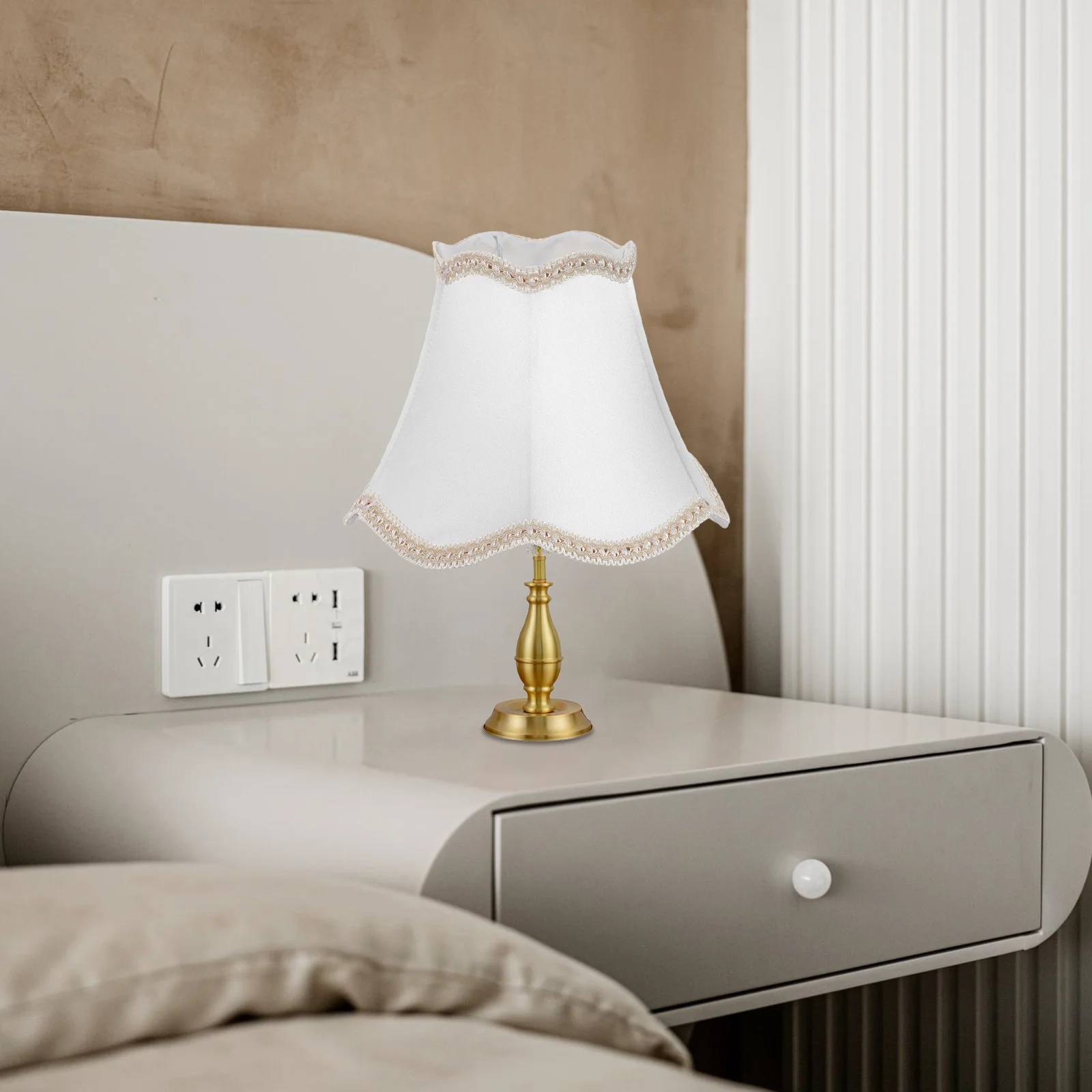 

Fabric Lamp Shade 5" Tops X 10" Bottom X 8" High European Style Bell Lampshade Replacement For Table Floor Bedside Lamps