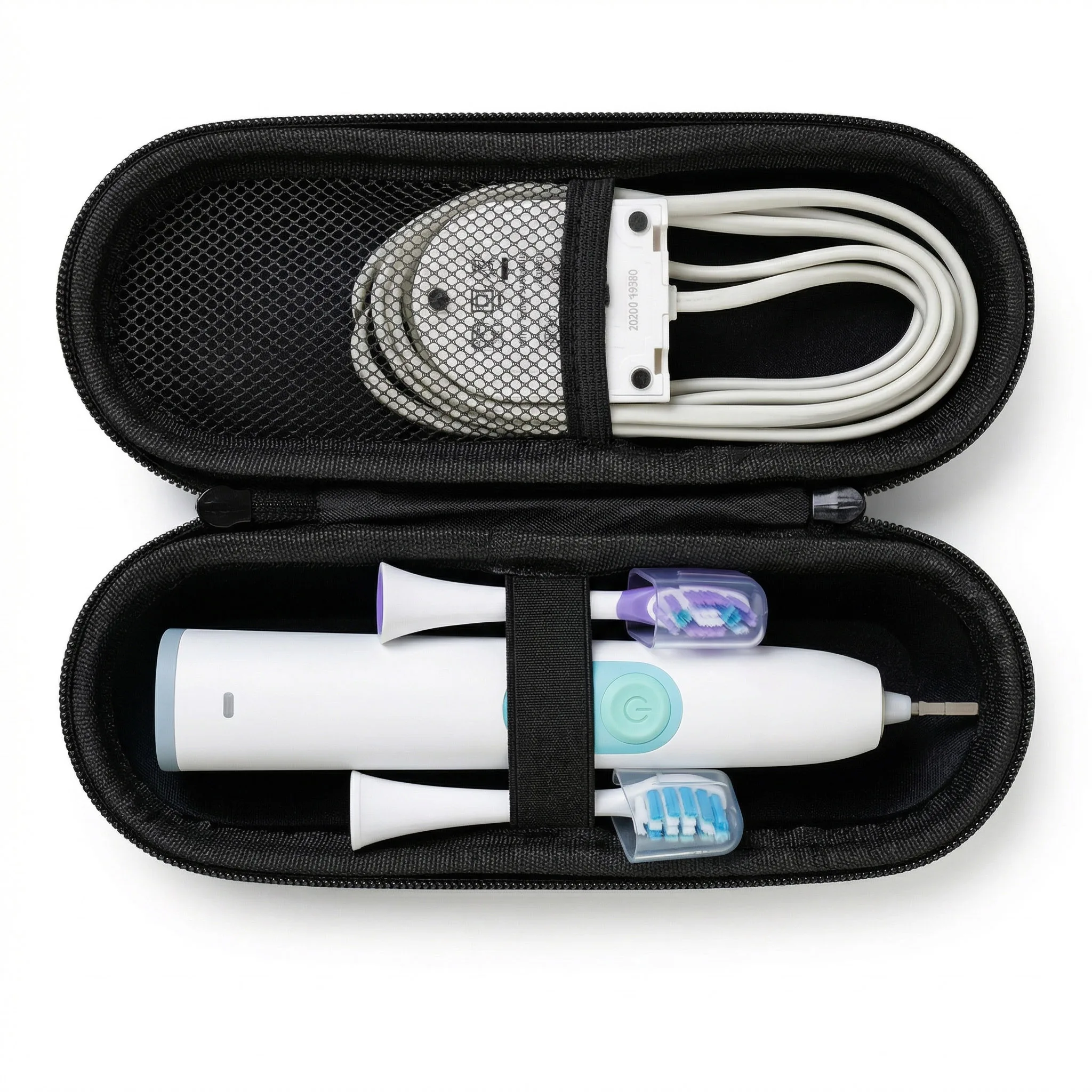 Universal electric toothbrush case, hard-shell travel storage, organization, shockproof, lightweight
