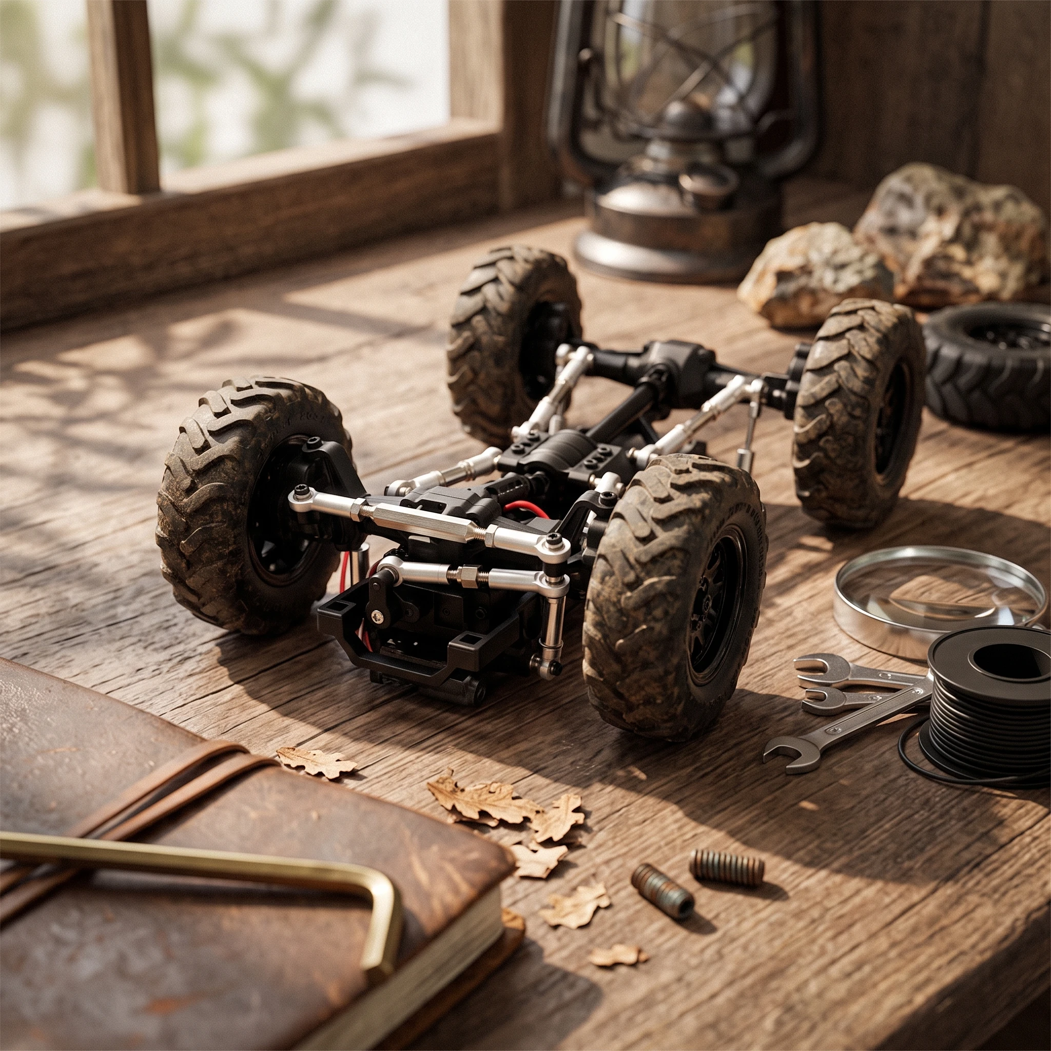 RC Link Rods with Shock Absorbers Heavy Duty Link Rod Kit with Rod Ends RC Chassis Support System Kit Precision