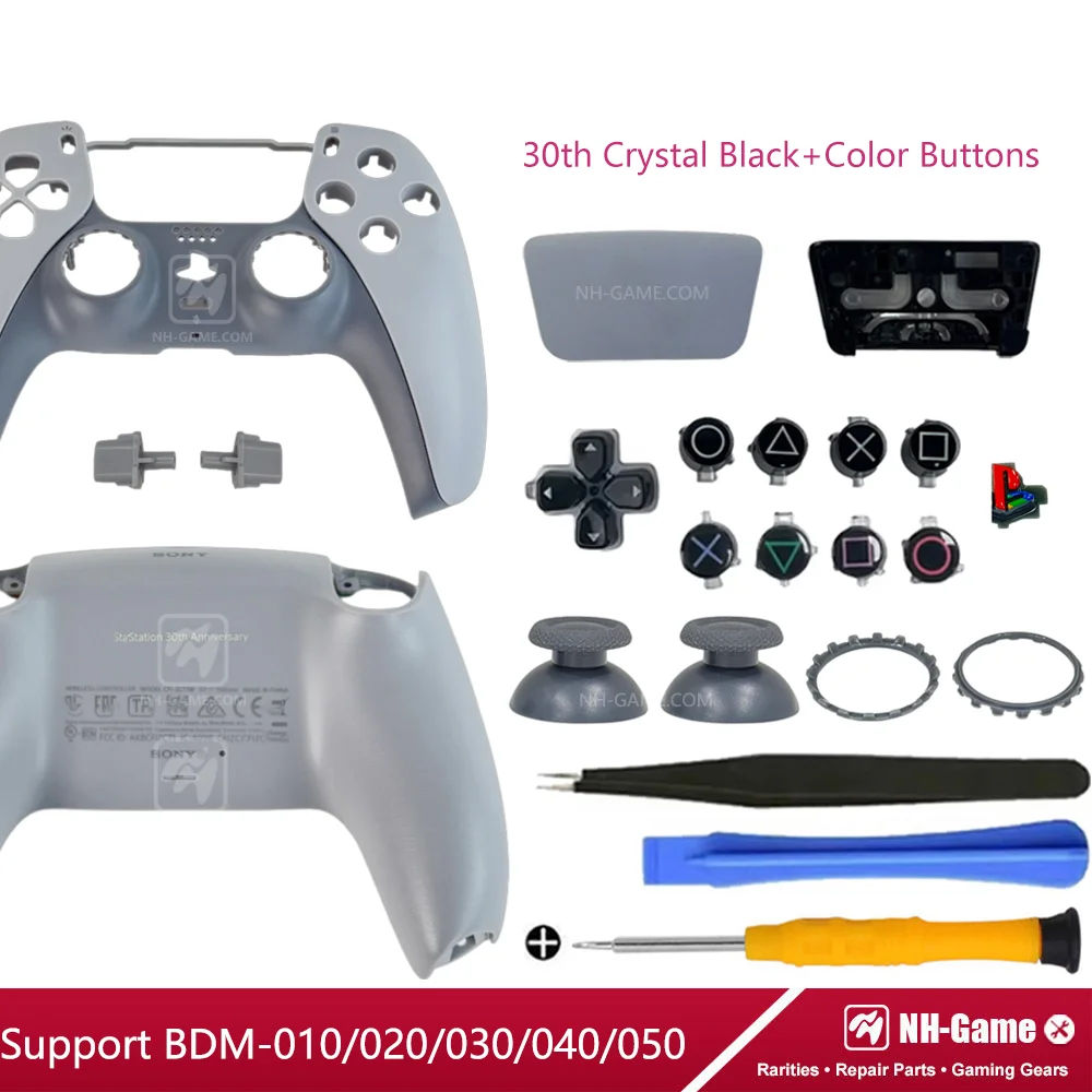 For PS5 Controller Shell Limited 30th Anniversary Housing Case BDM-010/020/030/040/050 Front Back Touchpad Cover 3D Cap Buttons