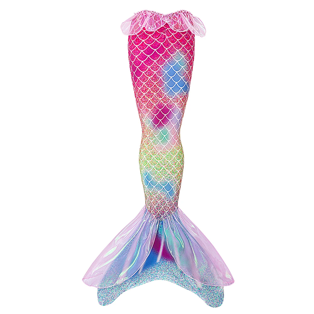 Mermaid Tails for Swimming Girls Novelty Mermaid Swimsuit Princess Bikini Bathing Suit 3Pcs Set