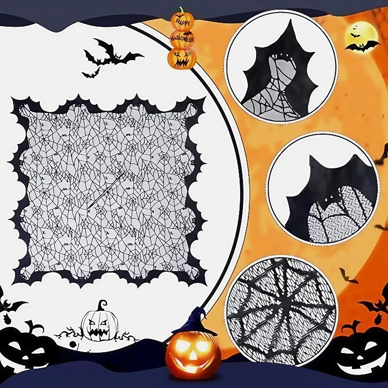 Accessoire de costume de sorcière – Ensemble de costumes de sorcière d'Halloween avec chapeau de cape en dentelle, masque de mascarade et balai pour femmes