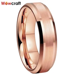 6mm 8mm Fashion Jewlery Men Women Couple Wedding Band Trendy Tungsten Carbide Ring Record Name Date Brushed Finish