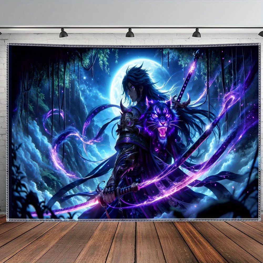 1pc-ultra-grande-fantasia-artista-marcial-moonlit-floresta-tapecaria-pessego-premium-poliester-pendurado-na-parede-com-energia-roxa-mistica-desi