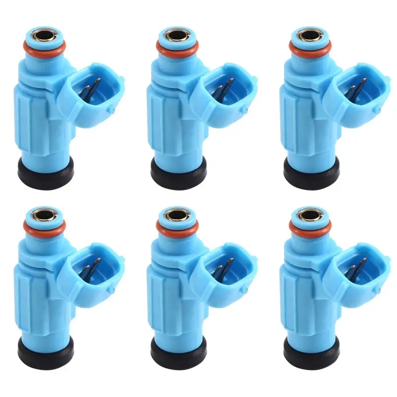 Set Of 6 Fuel Injectors For Outboard 200HP 225HP 250HP- 4-Hole Design Part Numbers 15710-93J00 1571093J00