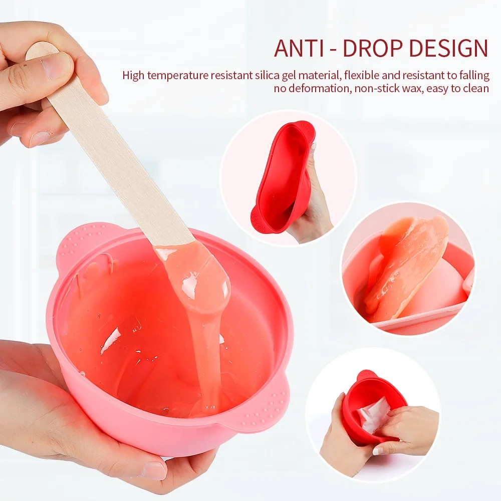 400ML Silicone Bowl For Wax Heater Heat-resisting Silica Gel Reusable Waxing Pot Hair Removal Wax Beans Microwave Heating Bowl