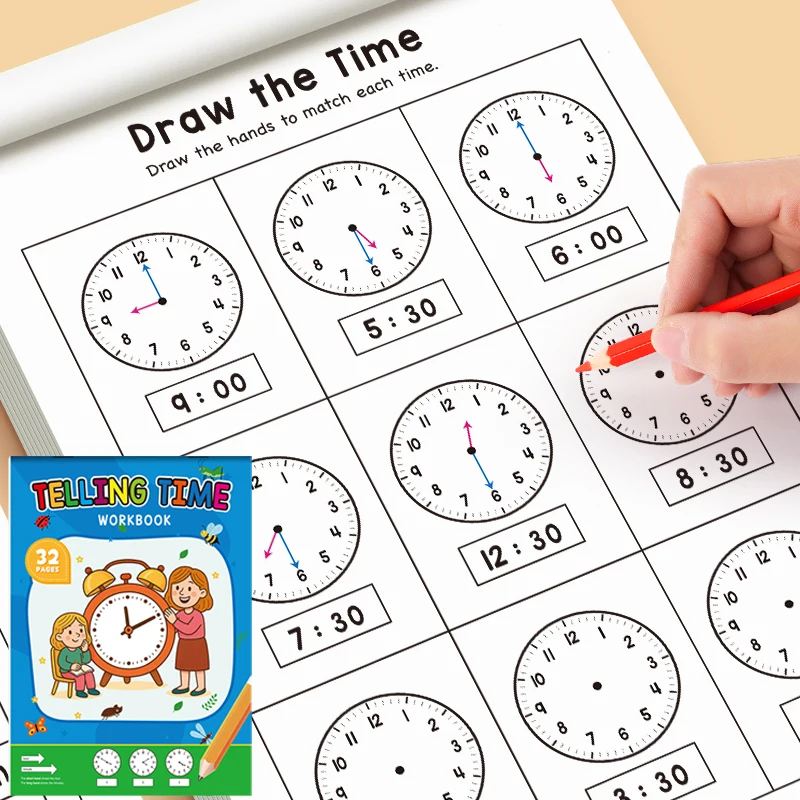 

The children's timetable workbook is a perfect choice for classroom teaching and back-to-school supplies.