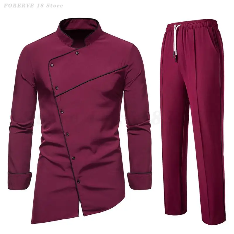 

Men's African Clothing Fashion Loose Casual Long Sleeve Shirt Dashiki Top&pants Suit Male Spring Autumn New Retro African Outfit