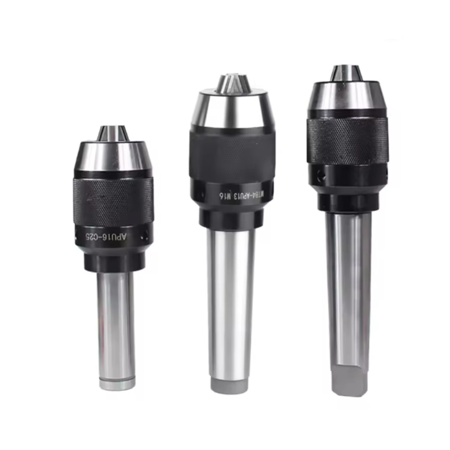 MT2 MT3 MT4 C20 C25 C32 R8 7/16 M12 Tool Holder Spindle APU13 APU16 CNC Integrated Self-tightening Morse Three-jaw Drill Chuck