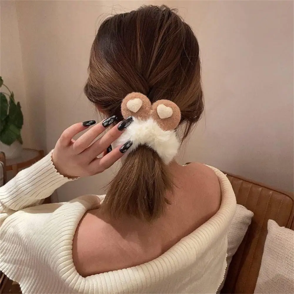 Plush Girl Headdress And Diverse Styles Minimalist Versatility Headrope Hair Accessories Cute Rabbit Hair Circle Colorful Colors