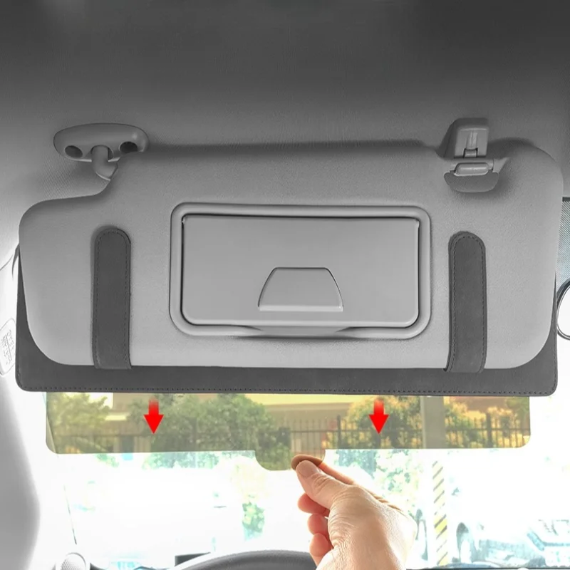 For Geely Zeekr 7X 001 009 007 X MIX Car Visor Extender Suede Sunshade Extension Resistant Mounted Glasses Case Sun Visor Pad