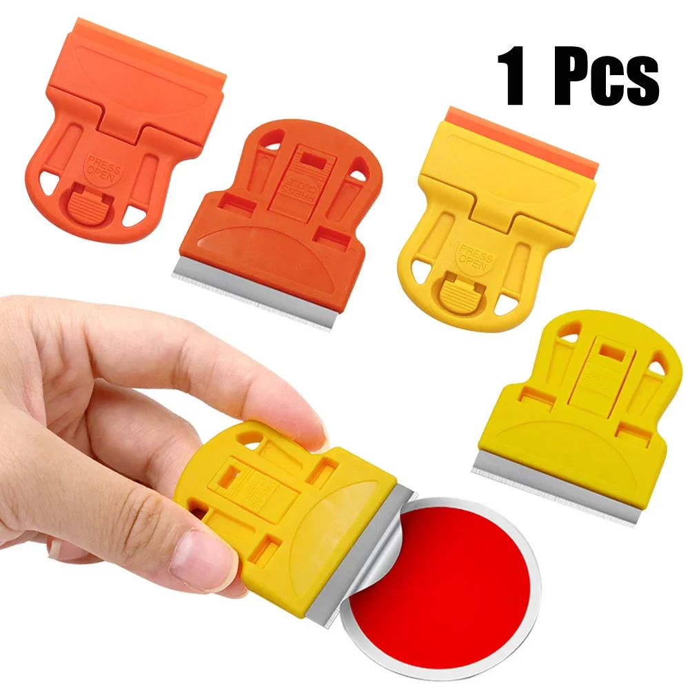 Raschietto con lama in plastica in acciaio Maniglia per supporto per raschietto per pittura su un lato Strumento per raschietto per tinta standard per finestre