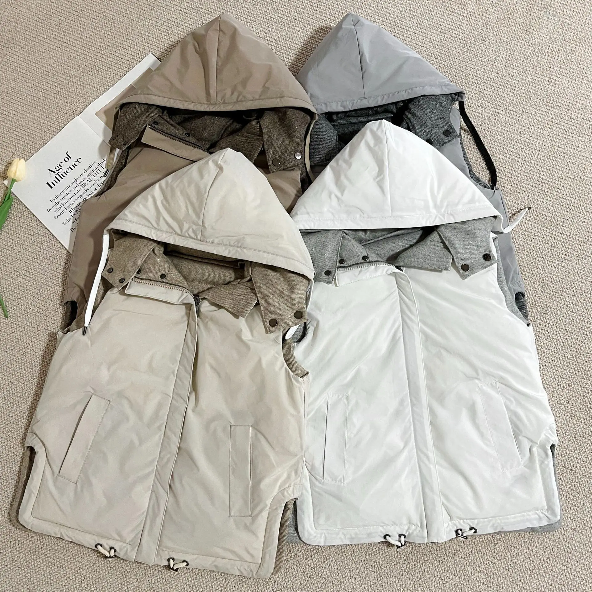 2025年秋新作 ダウンベスト リバーシブル 4色展開 オールマッチ スリム きれいめ レディース