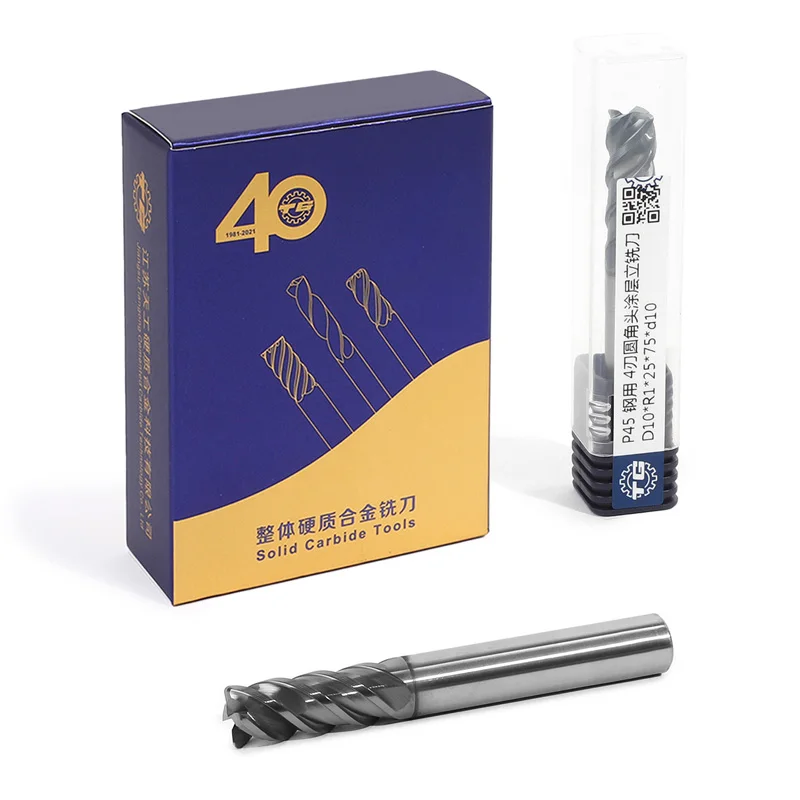 TG P45-R4/4 slot coated fillet radius end mills P45 series high performance steel machining tools