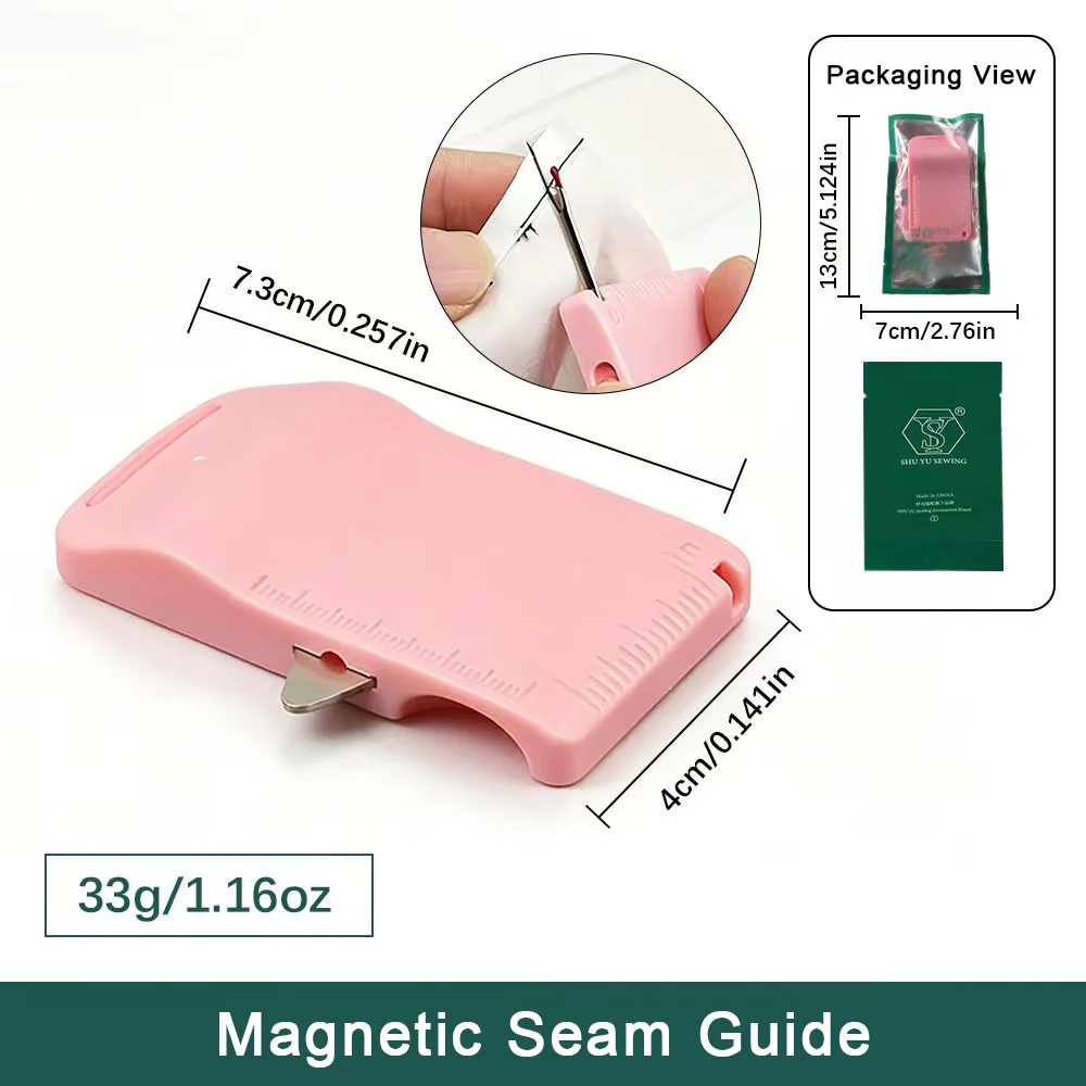 1pcs Sewing Magnetic Guide Multifunctional Thread Positioner with Seam Ripper, Home Sewing Machine Accessory Edge Locator