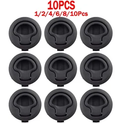 1-10Pcs Round Flush Pull Slam Latch Mount Lift Pull Handle For RV Yacht Marine Boat Deck Hatches Cabinet Door Locker Accessories