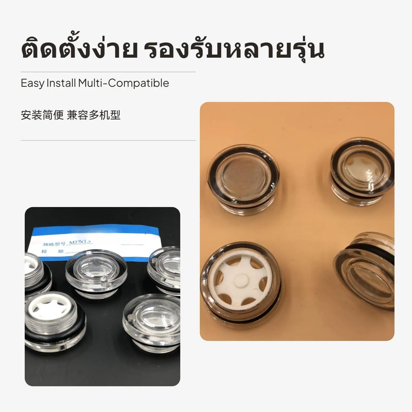 Cleaning Machine Pump Oil Monitor Viewing Port Robust Sight Glass with Gasket for Car Wash Pressure Pumps