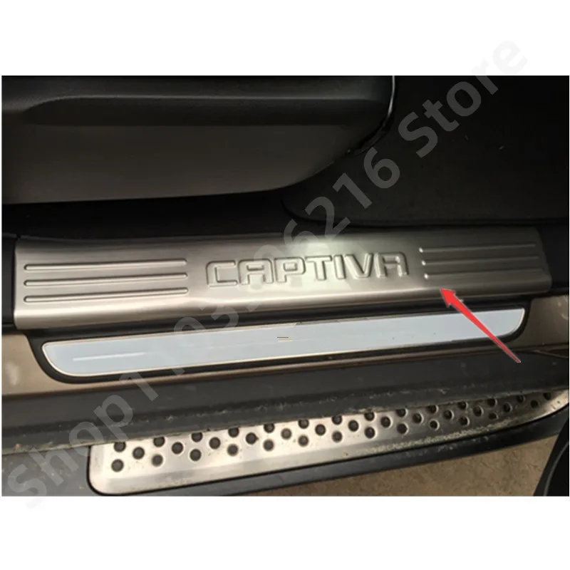 for Chevrolet Captiva 2012-2017 stainless steel scuff plate inside door sill 4pcs/set