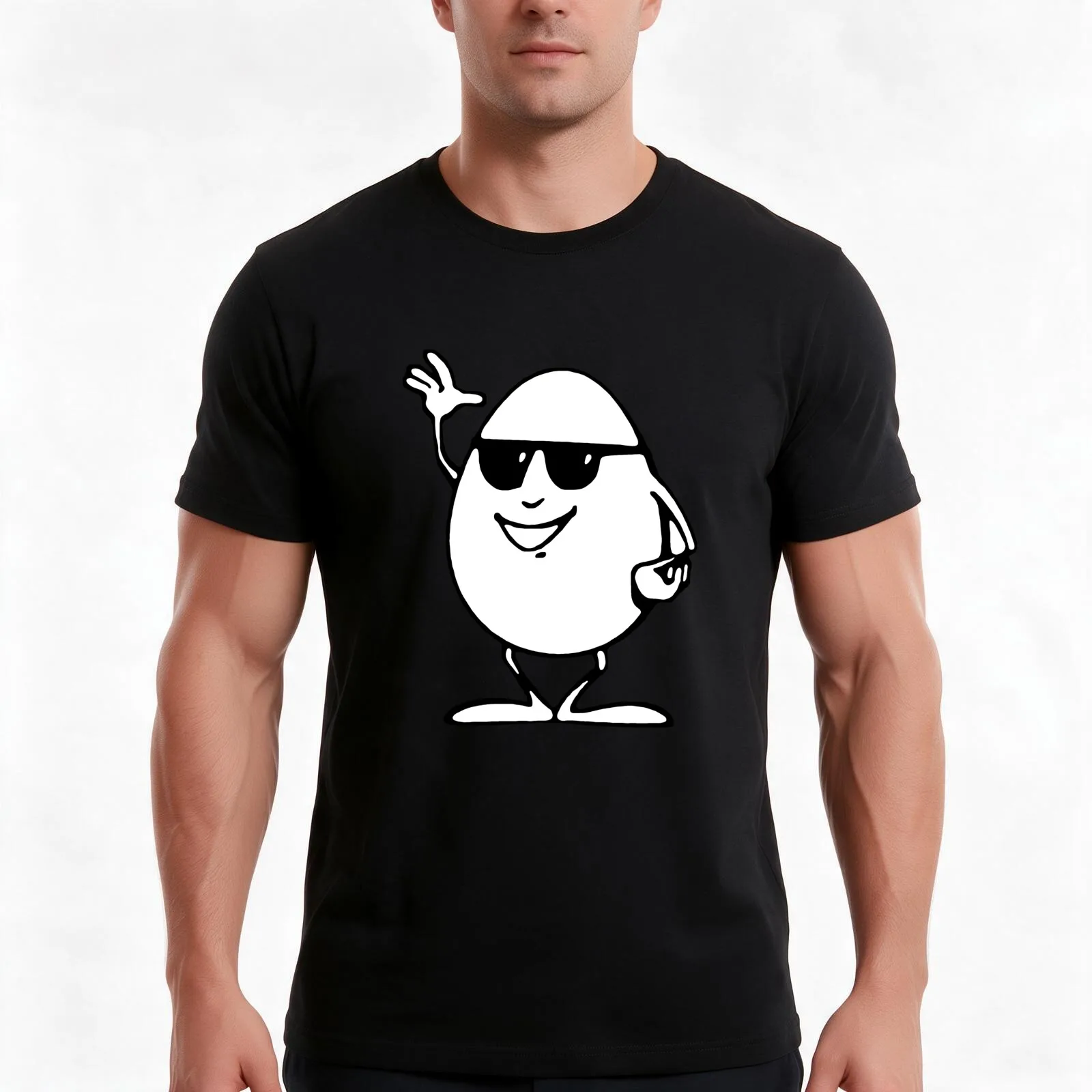 Black Funny Little Fella T-Shirt Summer Casual Cotton Tee Oversized Streetwear Tops Vintage Graphic Print Unisex Men Women