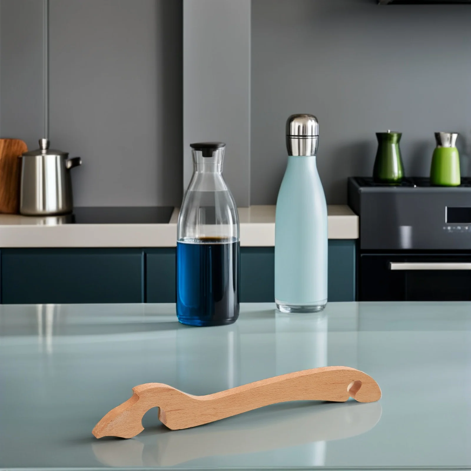 

2Pcs Hot Rack Puller Wood Design for Effortless Movement of Baking Trays Safe Non-Slip Grip Oven Accessory for Home and