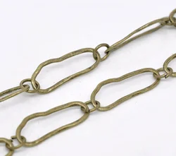 Handamde Link Chain Findings Antique Bronze Color Metal Chains DIY Necklace Bracelets Jewelry Accessories Gifts 25x9mm,1M