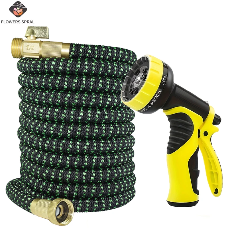 

Telescopic Garden Hose High-Pressure Car Wash Water Gun 10 Function US3/4 Inch Garden Hose, Used For Irrigation And Cleaning