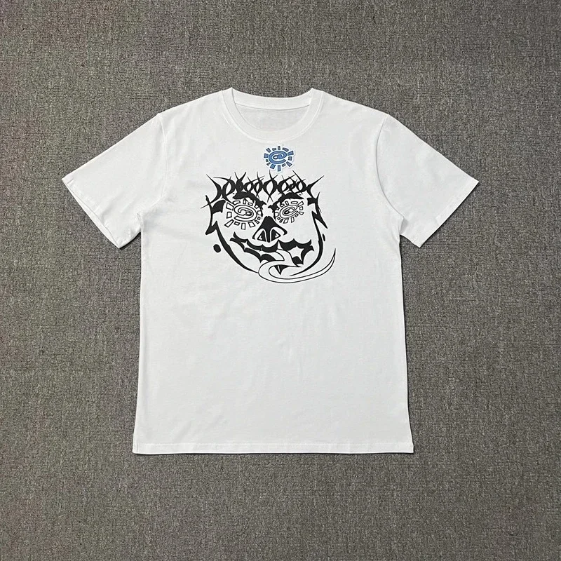 2026 model stylish sun protection printed short-sleeved summer high street men's and women's loose T-shirt for couples