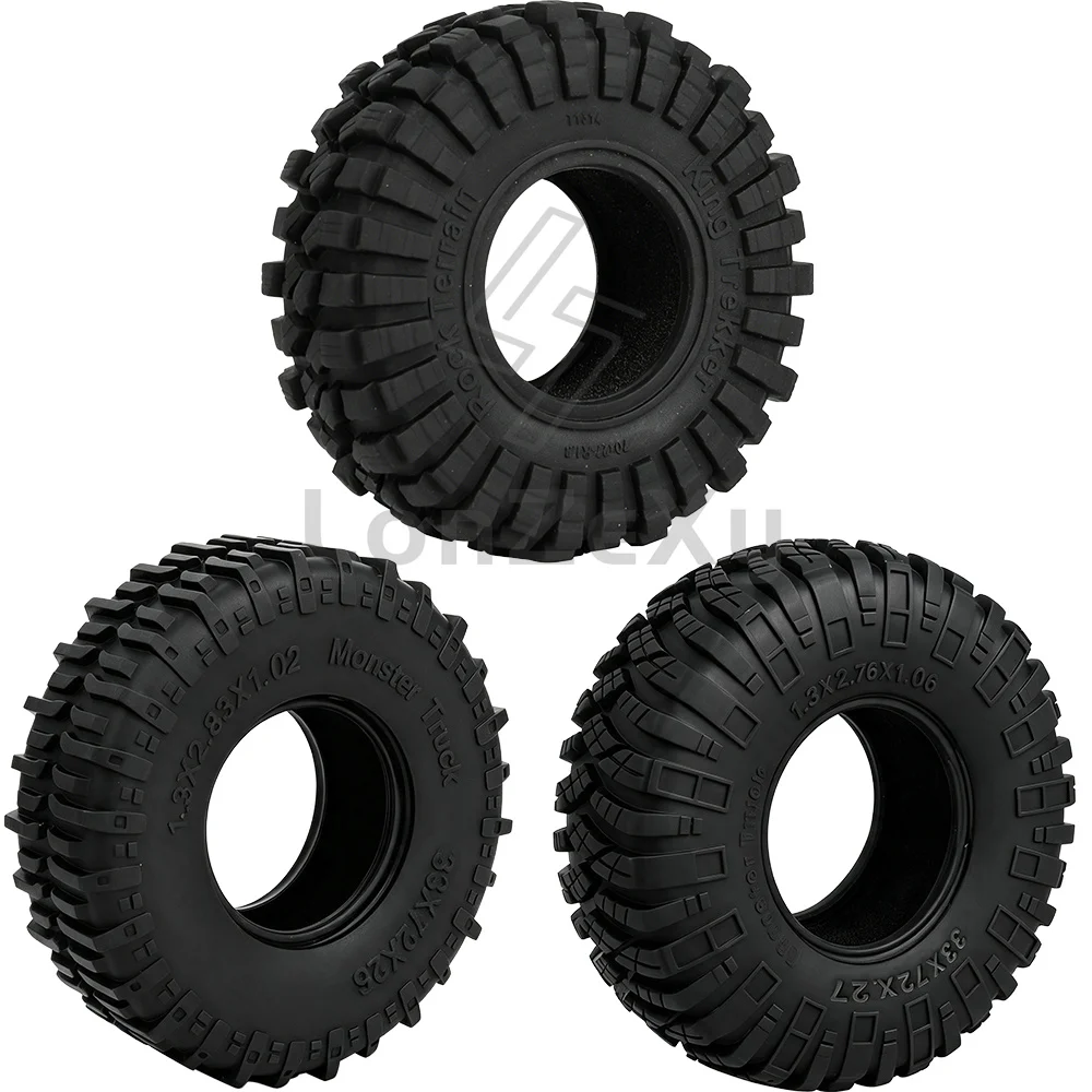 1/24 RC Crawler Rubber Tire 70/72mm Soft Off Road Wheel Tyre Skin 3 Styles A B C Optional for Mini RC Model Truck Upgrade Parts