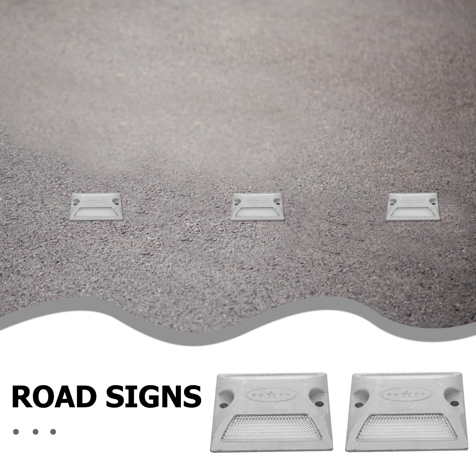 2 قطعة عاكسات درب الثقيلة علامات الطريق العاكسة عالية الوضوح ترصيع السلامة لمسار الدراجة على الطرق الخاصة وقوف السيارات