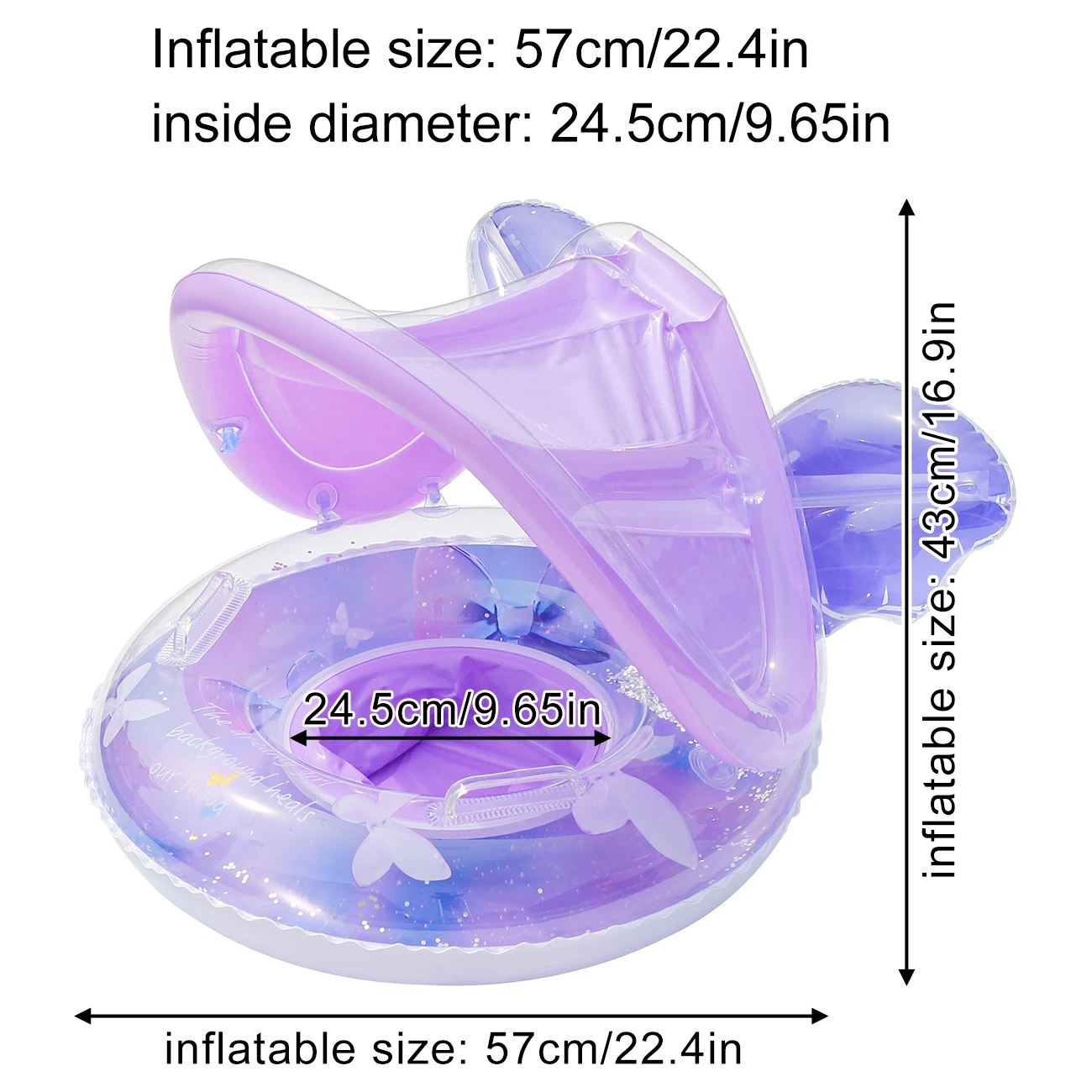 1 Stück Überdachter Schwimmring, Aufblasbarer Schwimmreifen, Schwimmzubehör, Für Sommer-Wassersport, Schwimmring, Pool-Schwimmausrüstung