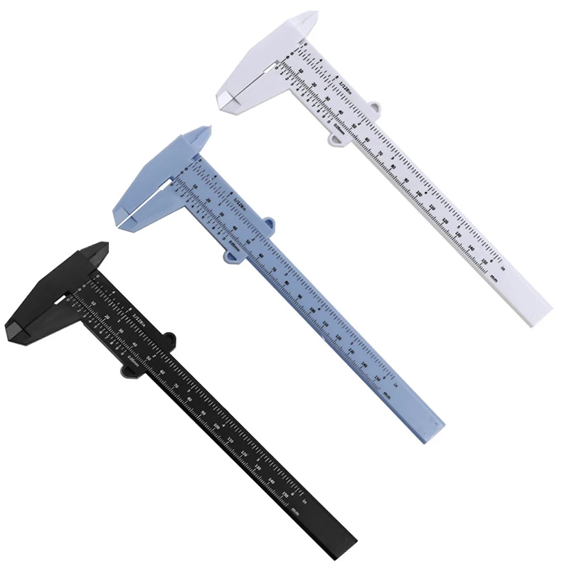 150MM Portable Plastic Eyebrow Measuring Vernier Caliper Tattoo Caliper Ruler Plastic Makeup Measurement Tools