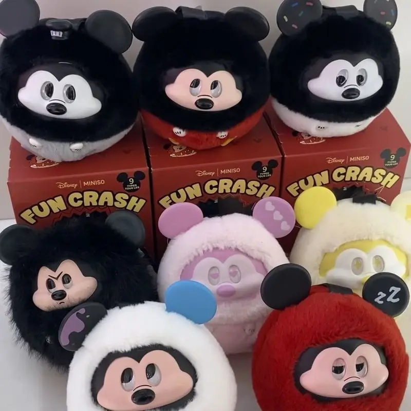 

Genuine Mickey Mouse Fun Collision Series Vinyl Plush Blind Box Keychain Cute Collect Surprise For Women Girl Gifts Toys