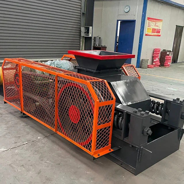 Large Hydraulic Double Roller Crushing For  Stone Glass Sunflower Seed Sand Making Machine Crusher Wolf Tooth Crusher