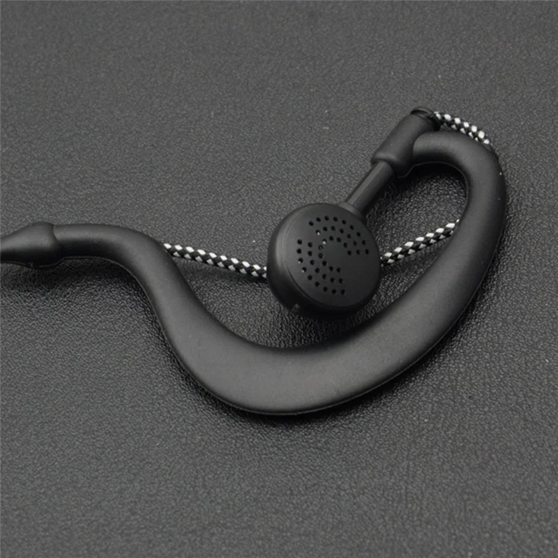 2pin fone de ouvido microfone para rádio segurança walkie talkie alta qualidade gancho orelha interfone para baofeng UV5R-T44C