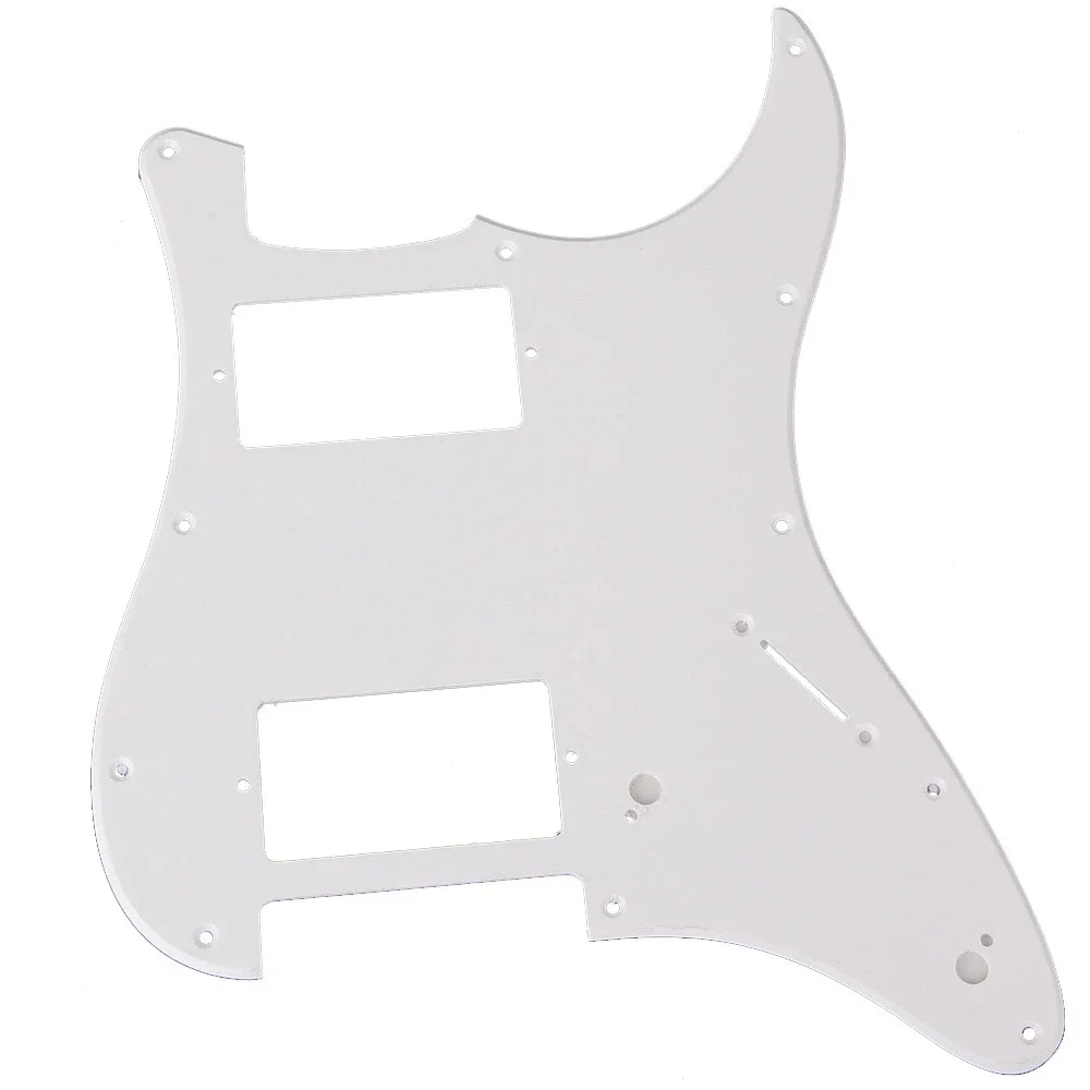 White Standard Pickguard 1 Ply Double Humbucker HH Electric Guitar Scratchplate