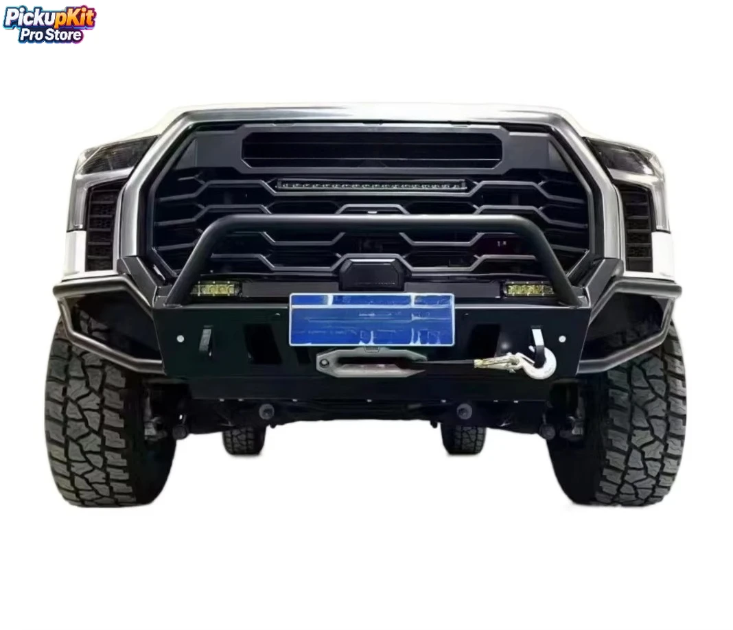 

Slap-Up Off-Road 4x4 Steel Front Bumper Bull Bar with Dual D‑Rings for Tundra