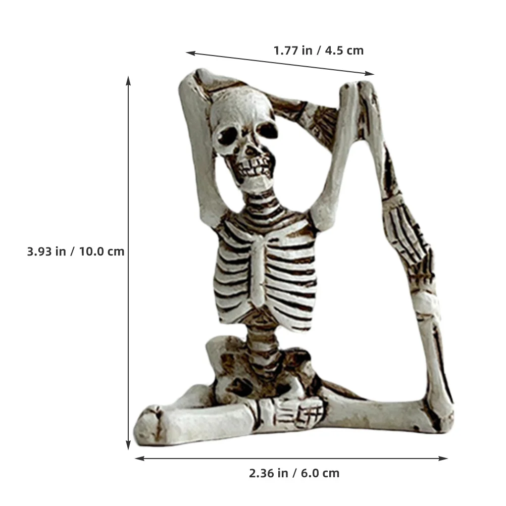 3Pcs Yoga Decoration Resin Craft Halloween Table Top Decor Unique Quirky Gifts Yoga Statue Garden Decor