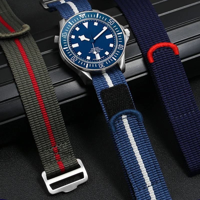 22mm Replacement Nylon Strap for TUDOR Pelagos FXD Series Men's Diving Watch - Durable One-Piece Canvas Band for Outdoor Sports