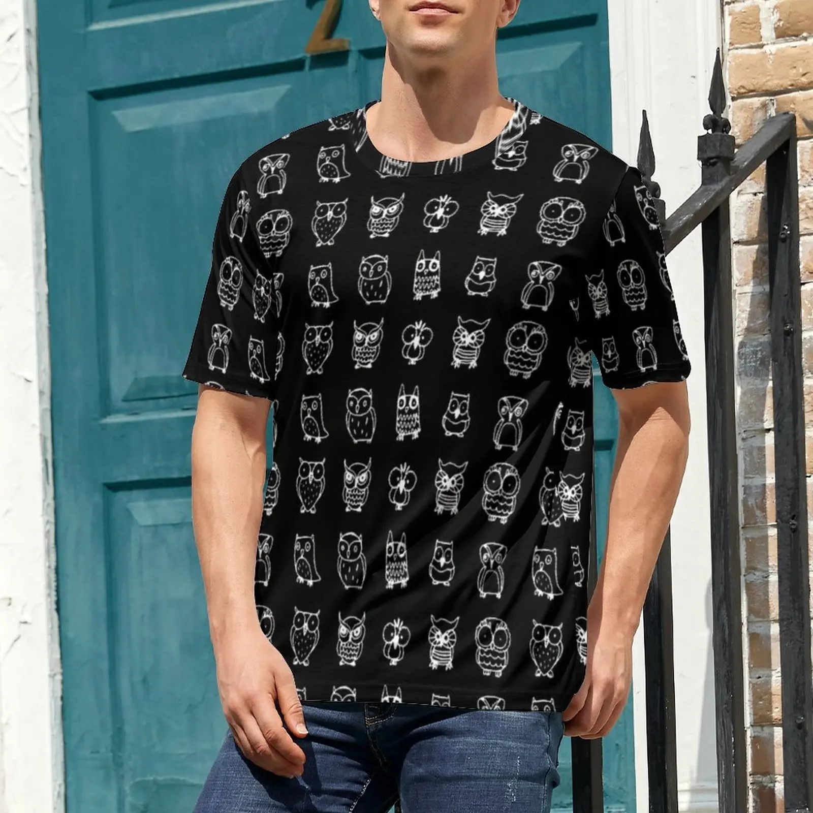 Summer T-Shirt Cute Owl Meme T Shirts Various Owls Print Streetwear Harajuku Tees For Men Short-Sleeve Custom Oversized Clothing