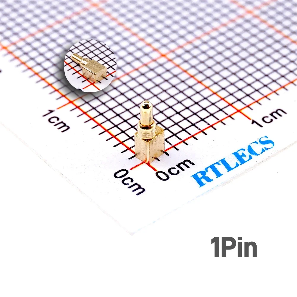 50 20 5 PCS SMT Spring-Loaded Pogo Pin Connector 1 2 3 4 5 Position 2.5 Grid 90 Degree Surface Mount Horizontal Single Row SMD