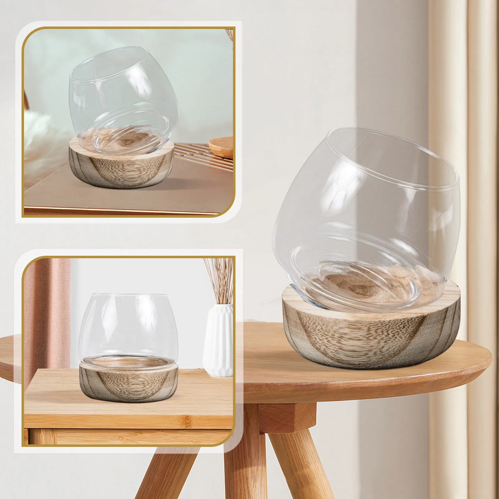 

Glass Micro Landscape Bottle Sturdy Transparent Perfect for Home Hotel Small Fish Bowl Decorative Micro Landscape Vase