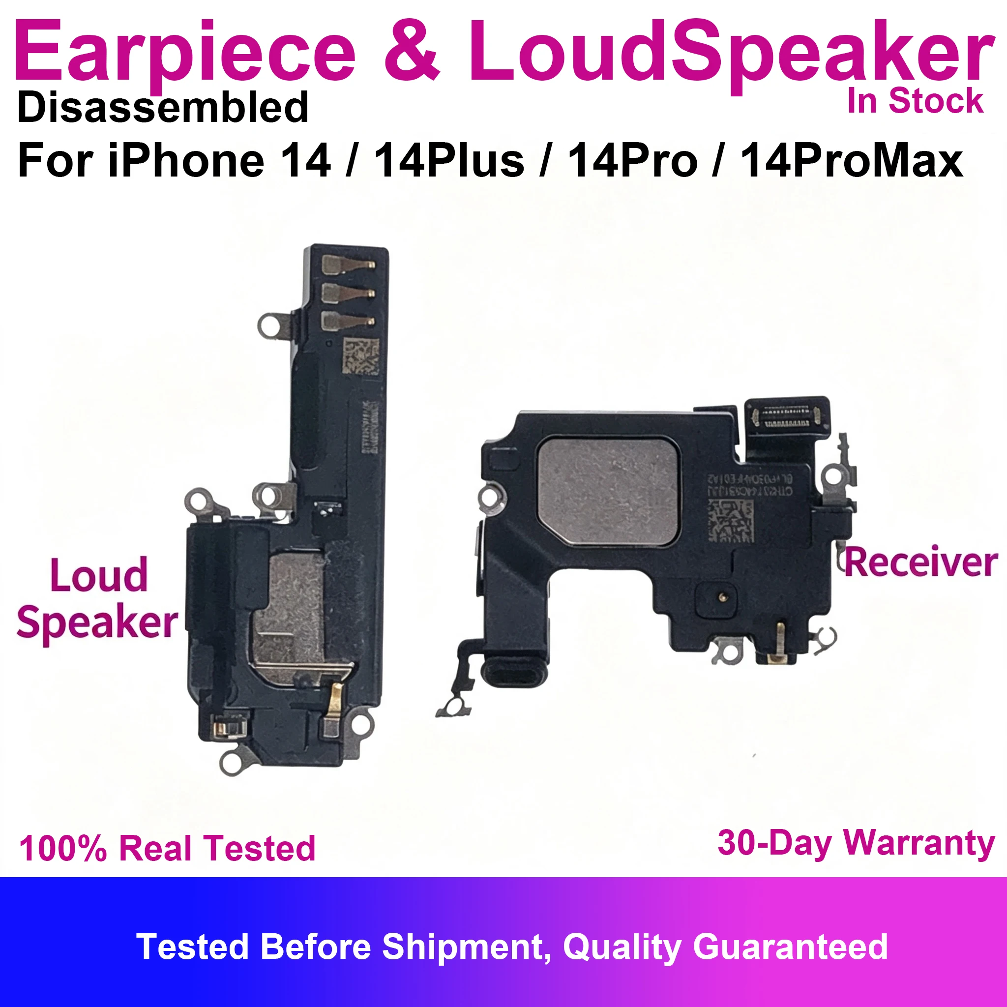 Top Ear Speaker Earpiece LoudSpeaker For iPhone 14 Pro Max Plus Bottom Sound Earphone Ear Speaker Front Replacement Repair Parts