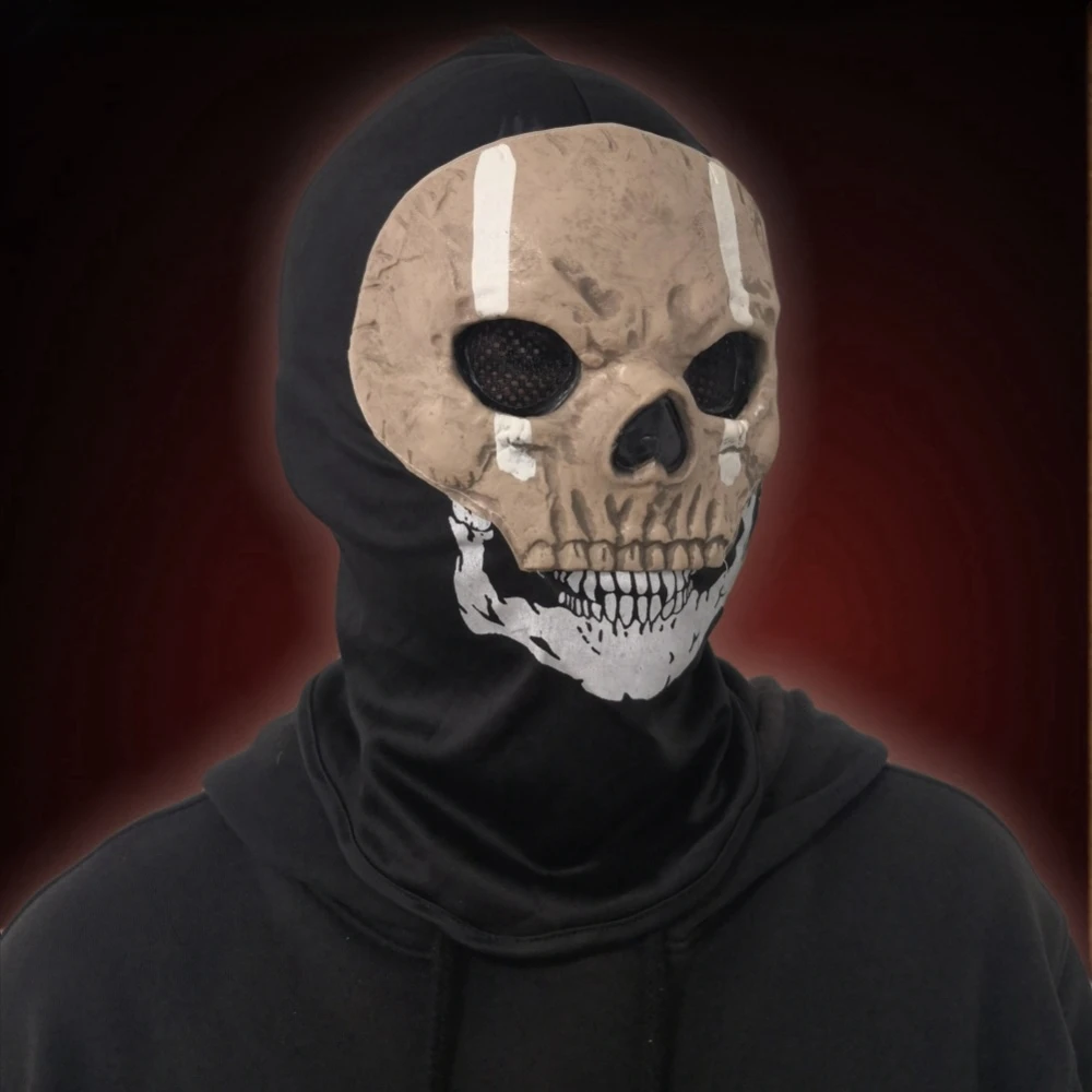 Máscara de calavera fantasma de terror para Halloween, casco de látex MW2 Call of Duty, Cosplay, actuación, fiesta, mascarada, máscaras de esqueleto