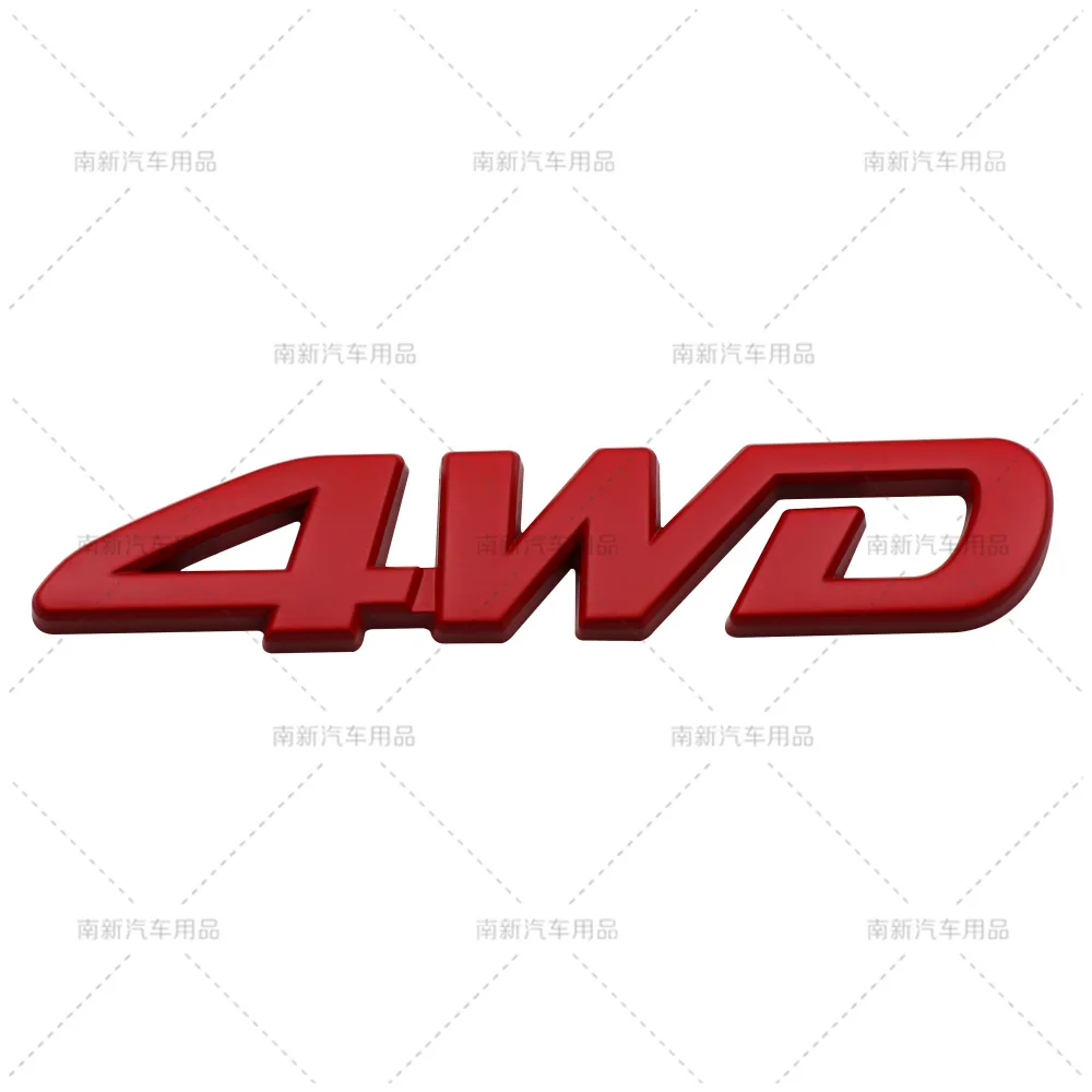 3D Metal  4WD Letter Emblem Car Rear Trunk Badge Sticker For Toyota RAV4 Four Wheel Drive SUV Body Decor Upgrade Accessories