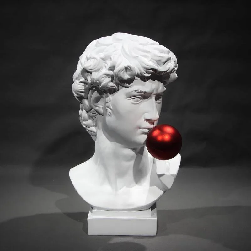 European vintage figure statue ornaments creative David avatar wedding TV cabinet model house art decoration furnishings