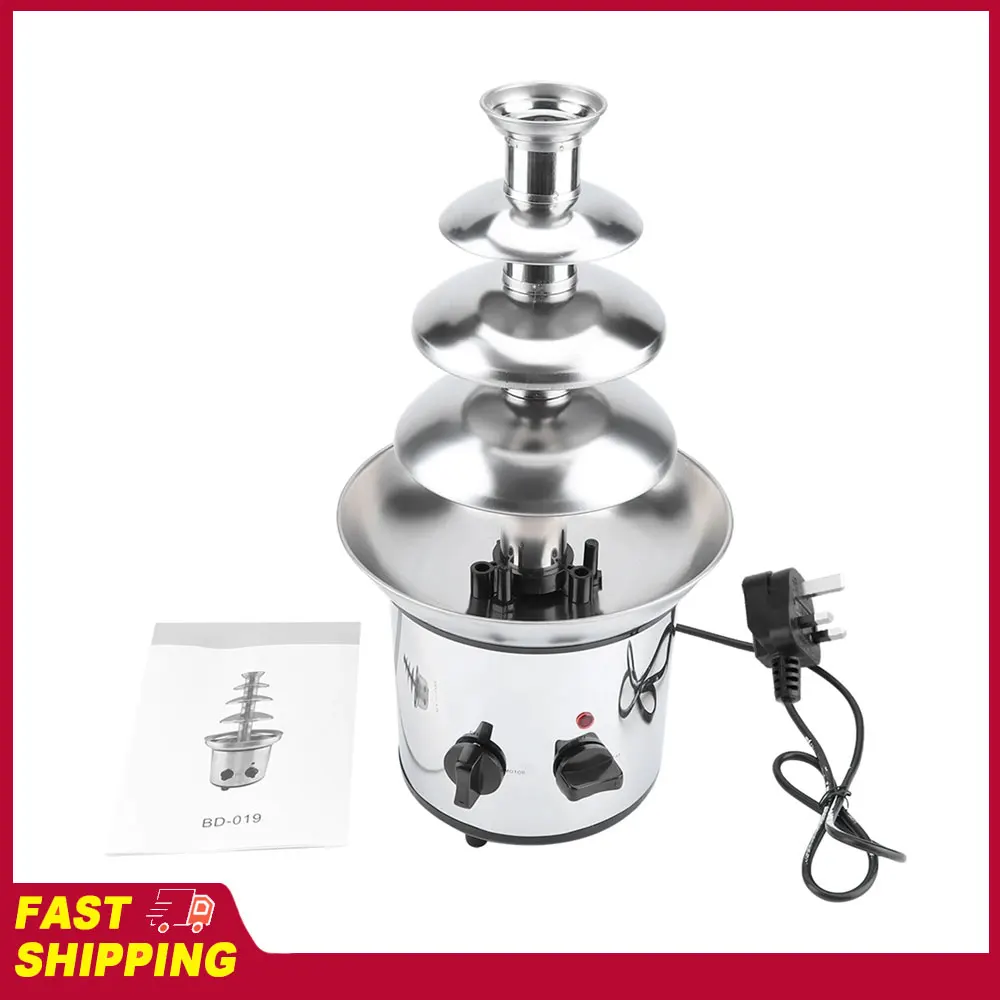 

Электрическая машина для плавления шоколада на 4 уровнях, фонтан для фондю, вилка EU, 220В