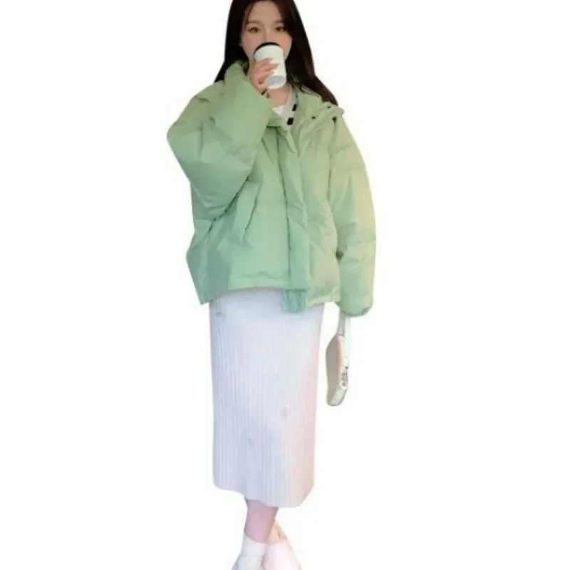 2024 New Women Down Cotton Coat Winter Bread Jacket Female Short Warm Parkas Thick Loose Outwear Versatile Simplicity Overcoat