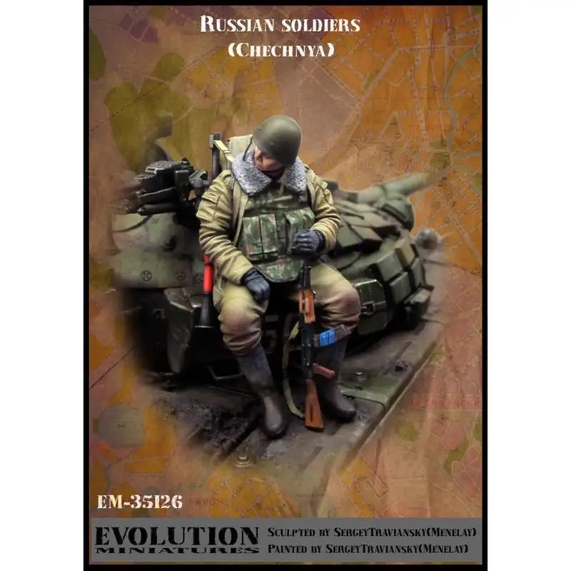 

1/35 Resin Soldier Model Kit Russian Tank Soldier Gk White Model Handmade Diorama Unassembled And Unpainted Diy Toys