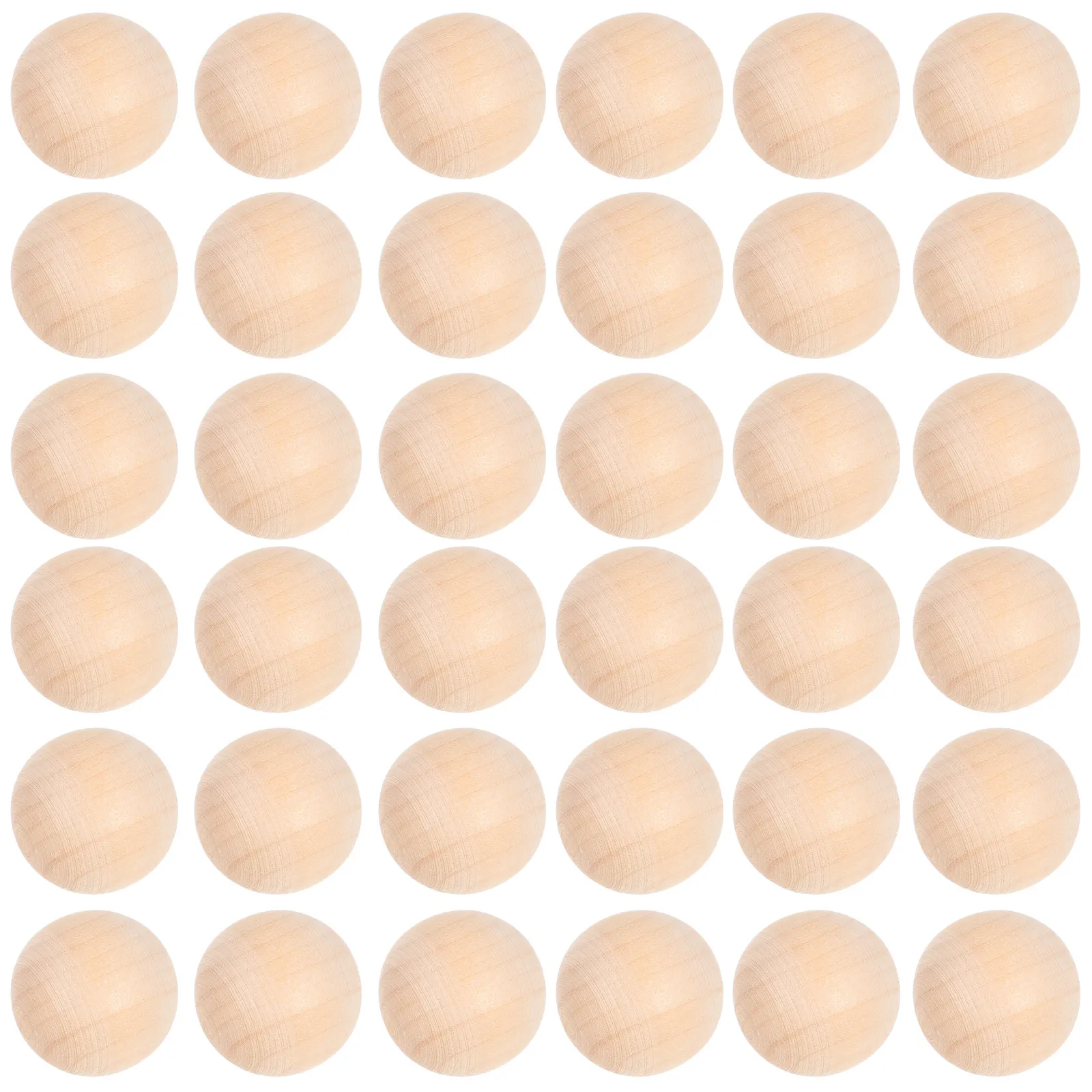 

50 шт. 2,5 см натуральные деревянные бусины, круглые цельные деревянные шарики в форме лотоса для изготовления украшений, браслетов, поделок и декоративных элементов