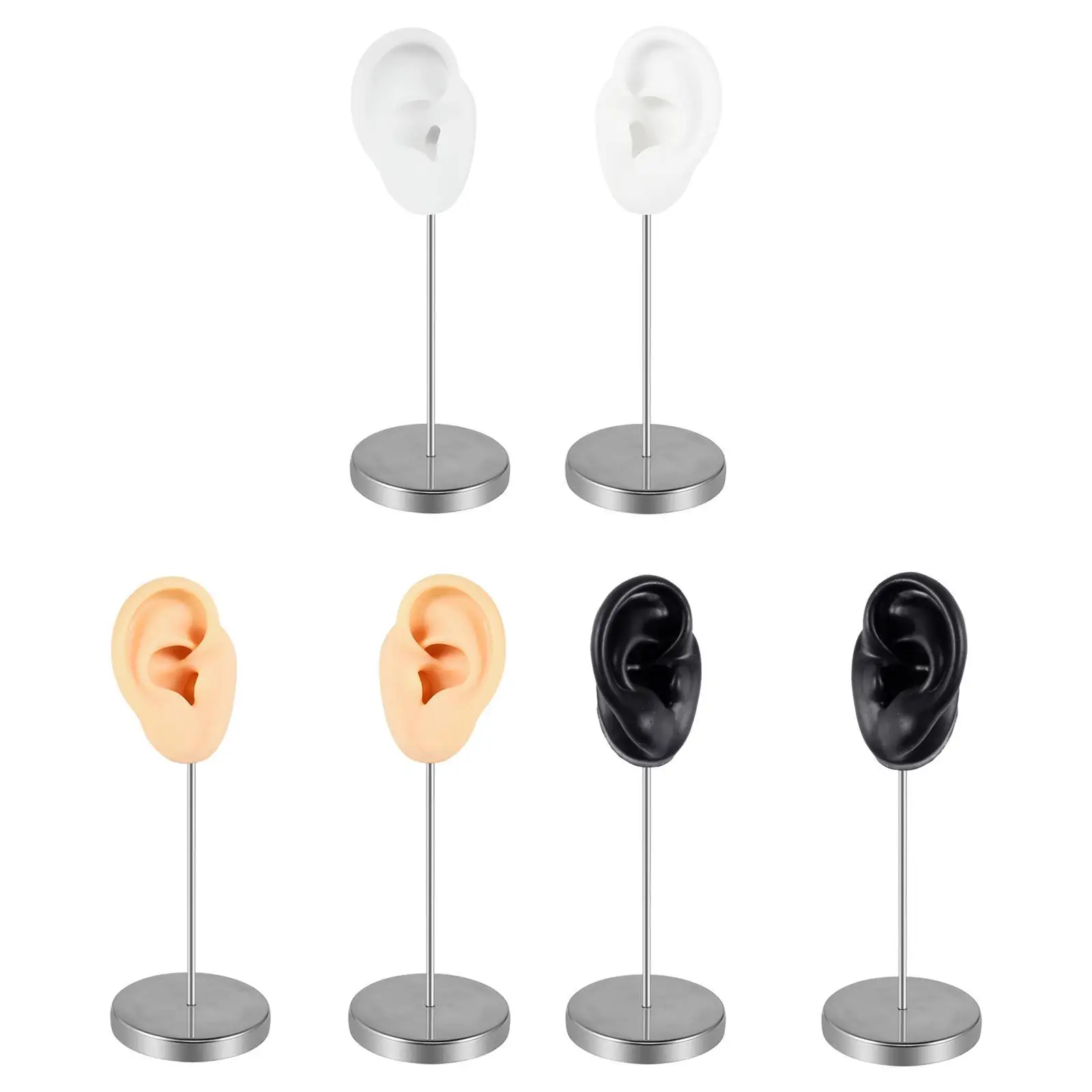 

Earring Jewelry Display Prop Silicone Ear Model Pierceable Fake Ear for Retails Piercing Practice Vendors Instructions Photos